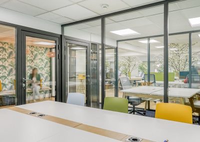 Espace collaboratif cloison vitrée